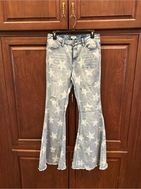 Star flare jeans by Easel sz L